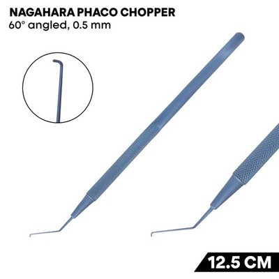 Nagahara Phaco Chopper Hook 12.5 cm Titanium Ophthalmic Instruments German