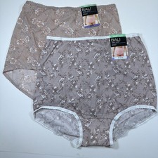 Bali Skimp Skamp Brief Panty XL 8 Full Coverage Nylon Panties NWT 2633 2 Pack