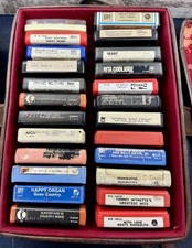 8 Track Tape Lot 70s Rock Country – Heart The Band CSNY w/ Carry Case