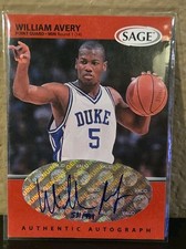 WILLIAM AVERY 1999 SAGE RED AUTO #D 531/999 RC DUKE TIMBERWOLVES