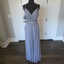 Allure Bridals Sample Dress 12 Wisteria Chiffon Lace Open Back Gown Style 1650