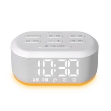 Small Digital Alarm Clock for Bedrooms Sound Machine with 30 Soothing Sound P...
