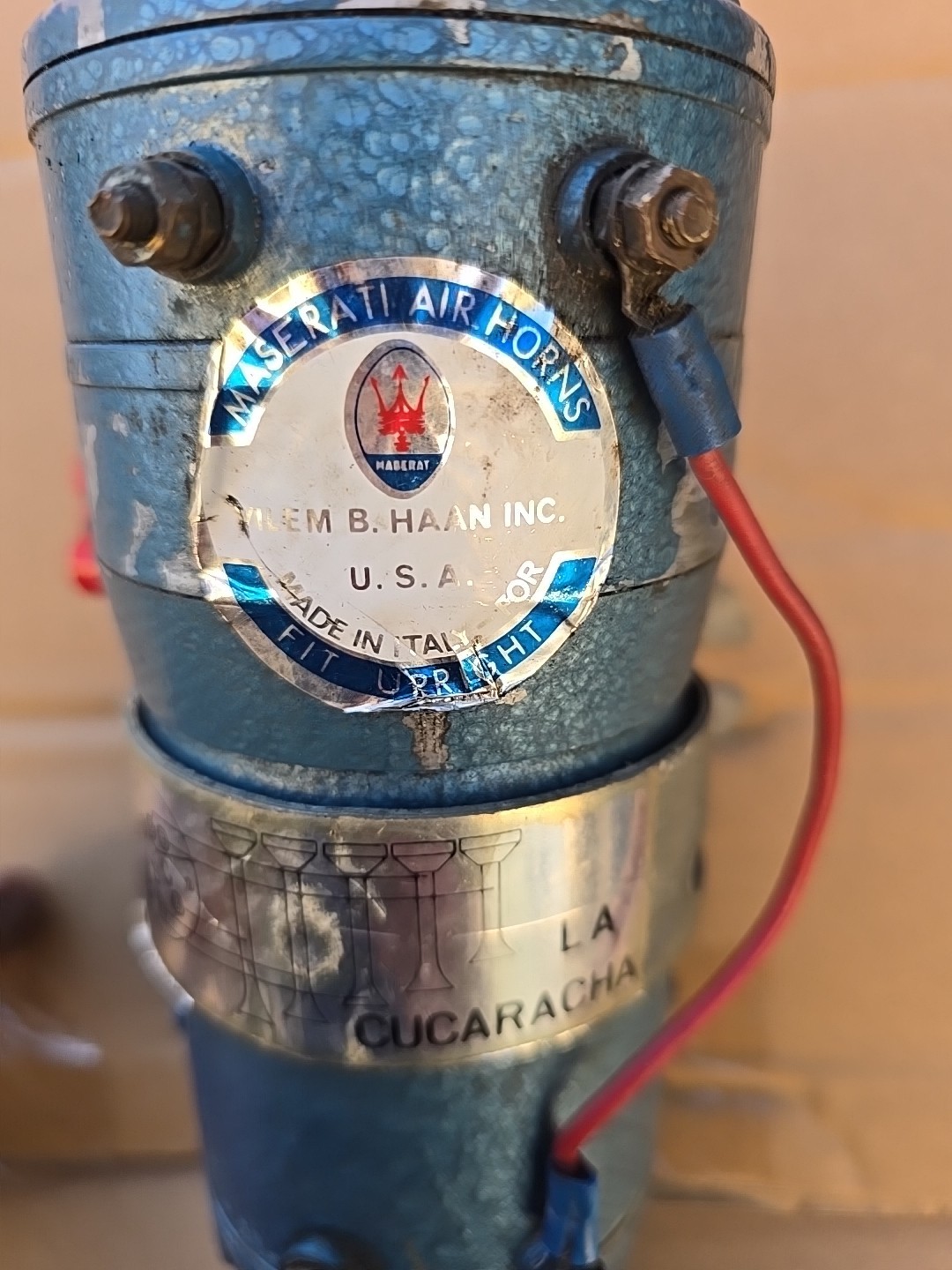 Vilem Baan Air Horn Compressor  Maserati Ferrari Pump La Cucaracha Fiamm