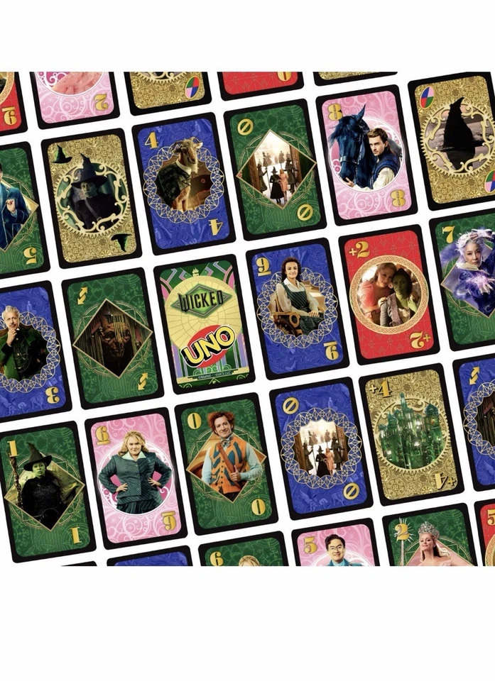2025 Mattel Games UNO:  Wicked Movie Edition Card Game NEW - Image 4 of 4