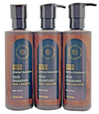 NEW Bath Body Works LOT 3 Bottles Coco Shea Espresso Rich Moisture Lotion 7.8