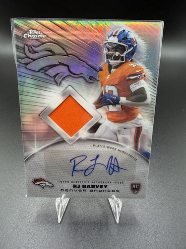 2025 Topps Chrome Football RJ Harvey Rookie Patch Auto #RPA-RH