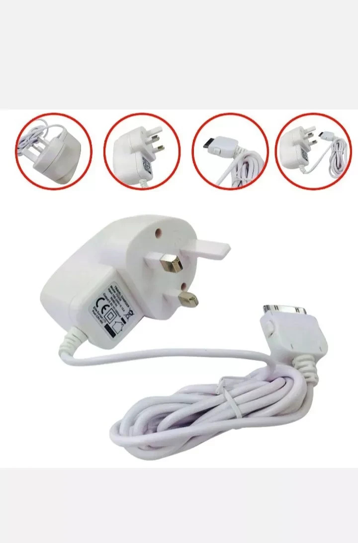 iPhone Charger 3-Pin UK Mains Wall Charger  foriPhone 4S 4 3GS iPad 1 2 3 iPod