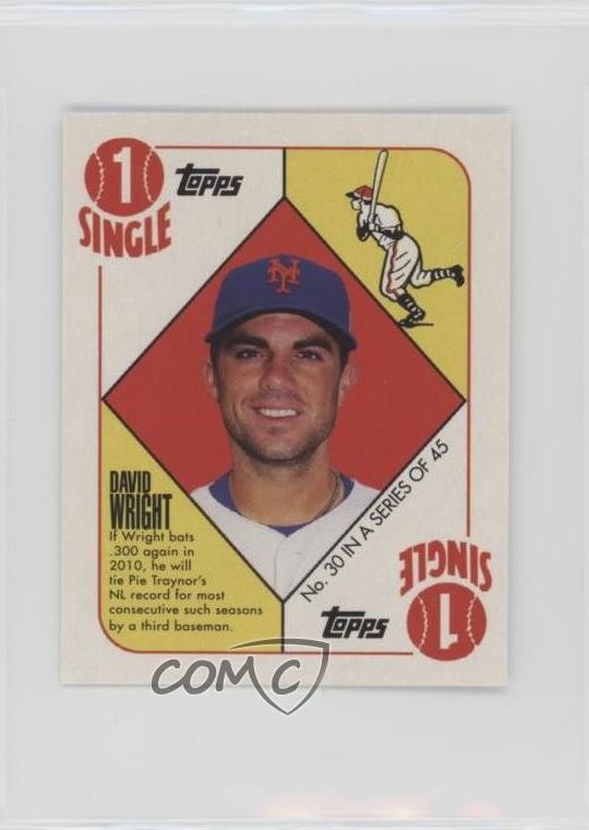 2010 Topps Wal-Mart 1951 Design Blue Backs David Wright #30 a8m