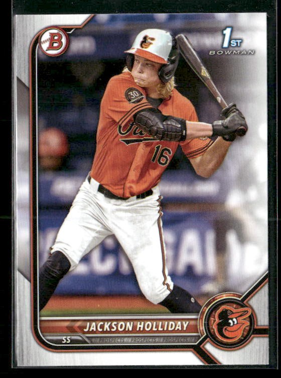 2022 Bowman Draft #BD-168 Jackson Holliday Baltimore Orioles