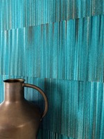 Newroom Vliestapete Blau Petrol Streifen Geometrisch Modern Wohnzimmer Elegant