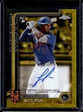 2025 Topps Gilded Luisangel Acuna Chrome Gold Auto RC Yellow/Gold Refractor #/75