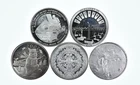 Lot 5 VINTAGE 1 Oz Silver Bars/Rounds Art Bars Collection Poured .999 *580