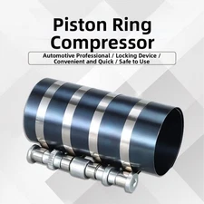 Adjustable Piston Ring Compressor Tool with Ratchet Lock for Various Engines