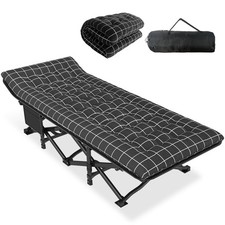 ATORPOK SHOP Camp Beds for Adults with Cushion, Comfortable Travel Camping Co...