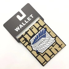 Attack on Titan Scout Regiment PVC-Druck Geldbörse Reißverschluss kurze Karte Münze Doppelfaltung Geldbörse