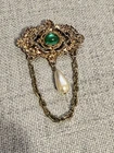 vintage Victorian Revival costume jewelry brooch