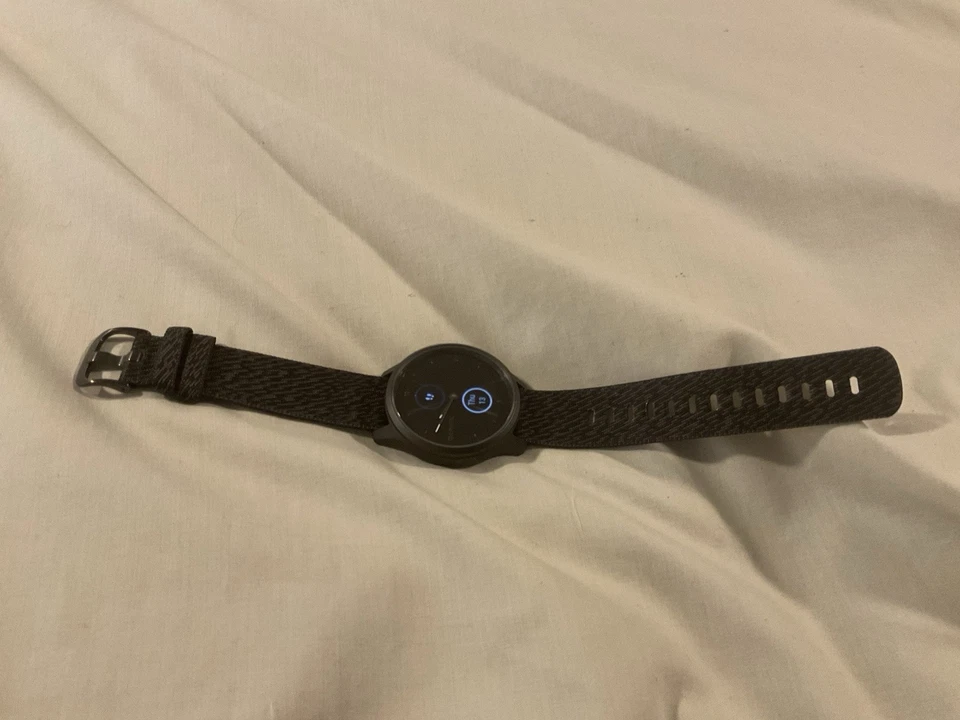 Garmin Vivomove Style GPS Watch Nylon Black Pepper Graphite Hybrid Smartwatch - Image 2 of 4