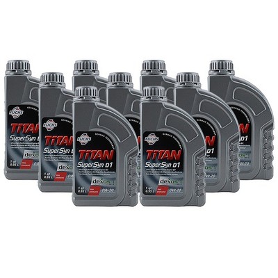 Fuchs 9 Quart TITAN SUPERSYN D1 SAE 0W-20 High Performance Engine Oil 9 x 1q