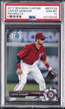 2017 BOWMAN CHROME PROSPECTS #BCP239 CARTER KIEBOOM PSA 10