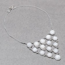 Collana Gioielli Regalo Moda Pietra di Luna Arcobaleno Forma Rotonda Pietra P...