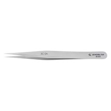 Excelta Tweezer,Fine,4-1/4 in. L,SS,1/64 in. Tip 3C-SA Stainless Steel Stainless