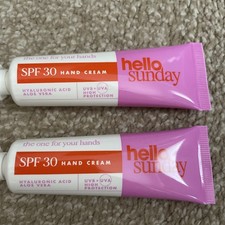 Image of 2 x Hello Sunday SPF30 hand cream THE ONE FOR YOUR HANDS 30ml each RRP £20