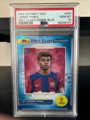 2023 24 Lamine Yamal First Class Rookie Blue /150 RC Topps Finest