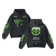 Ninja Kawasaki Racing Washed Hoodie MotorGP World Champion