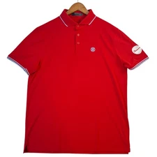 G/Fore Polo Shirt Mens Large Red Ryder Cup 2024 Suntory Golf Performance