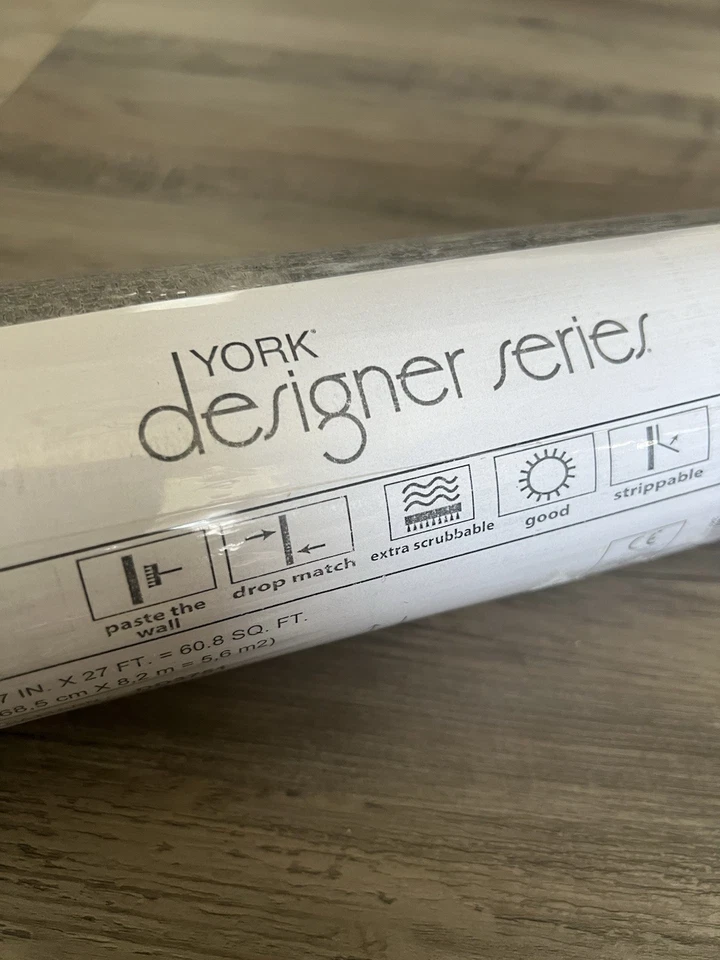 Papel tapiz One Roll York DD3751 ciprés desgastado papel plateado materia 27 pulgadas X 27 pies Foto 3 de 4