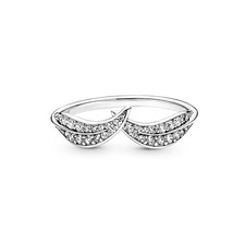 Pandor Silver Ring Leaves Wishbone ss 925- Si...
