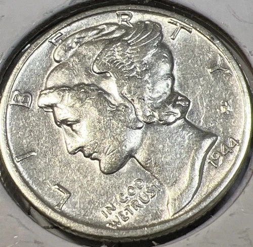 1944     Mercury Dime - Marked AU - Free Shipping