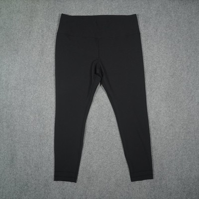 MPG Women's Black 2X High Waisted 7/8 Recycled Polyester Stretch Leggings