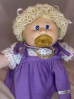 Vintage Cabbage Patch Lili Ledy Doll from Mexico, Lemon Hair Paci Girl with BC
