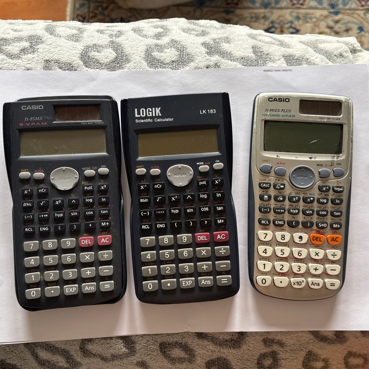 logik LK-183, Casio fx-85MS Casio fx-991ES Plus scientific - Main Image