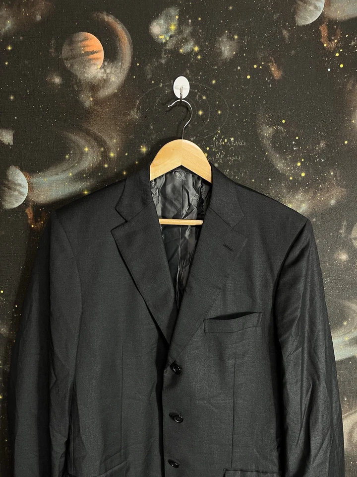 Chaqueta Blazer Brioni Chigi 100% Lana/Cupro Gris Oscuro Talla 50R 40UK Hombre’s De Colección Foto 4 de 4