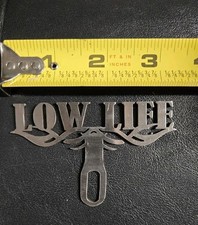 Low Life Stainless Steel License Plate Topper Morocycle Low Life Stainless Steel License Plate Topper Morocycle