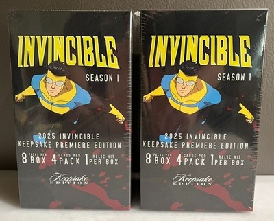 2 x 2025 INVINCIBLE KEEPSAKE PREMIER EDITION BLASTER BOXES  -1 Relic/Box -SEALED