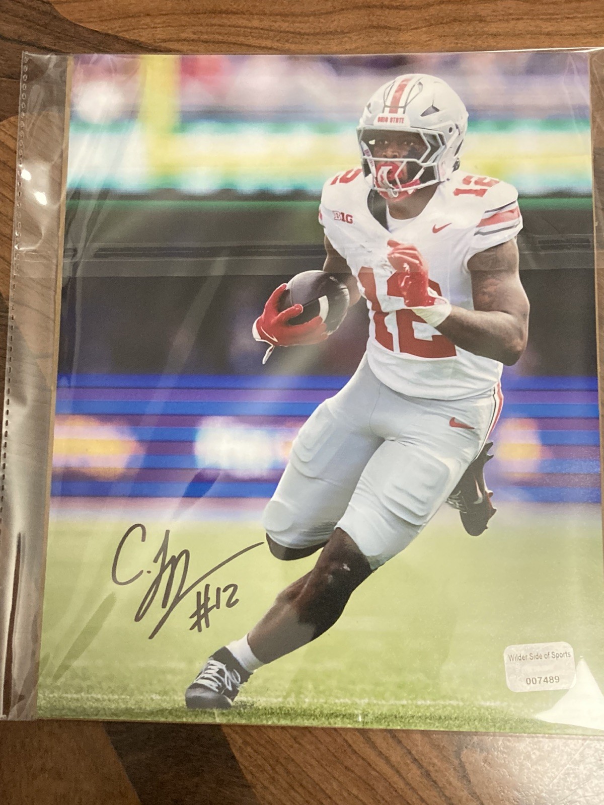CJ Donaldson Jr. #12 Ohio State Signed 11x14 Photo WSOS COA