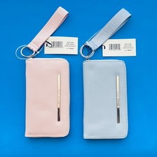 STEVE MADDEN BZIP-WEB ZIP AROUND WALLET WRISTLET SMOOTH TEXTURE NWT