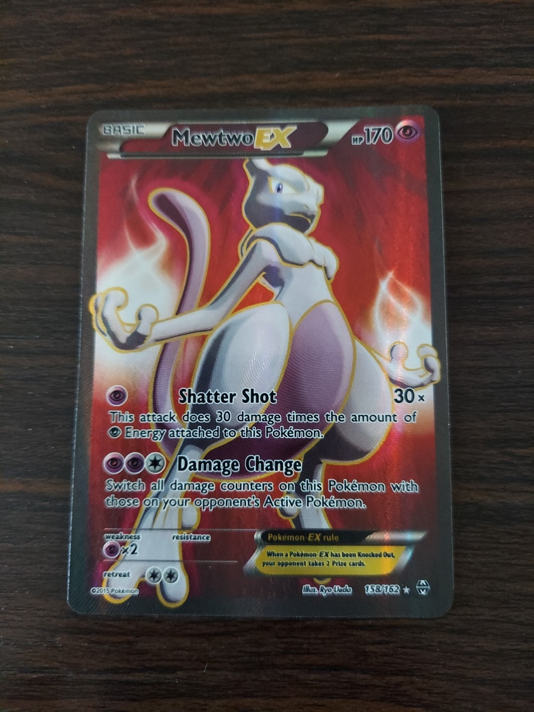 Mewtwo EX - Breakthrough 158/162 Full Art Ultra Rare XY Pokemon - Excellent