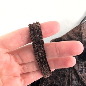 Y2K Chocolate Brown Snake Skin Velvet Burnout Corset Tank Top Women's 34C