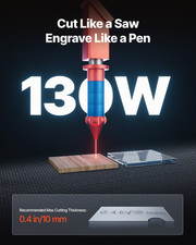 130W CO2 Laser Engraver, 55 x 35 in, for Wood Acrylic Glass