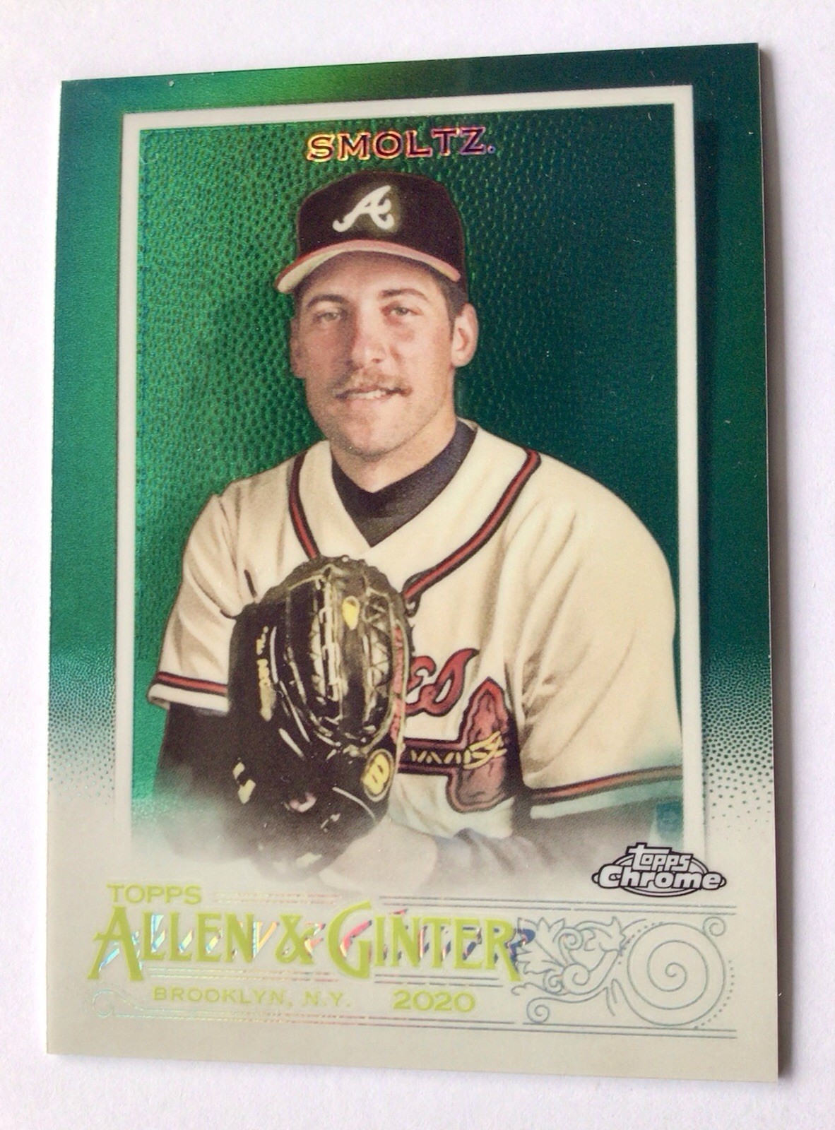 2020 Topps Allen & Ginter John Smoltz Chrome Green 25/99