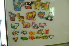 HUGE Lot of  Refrigerator Magnetic Wood Anima...