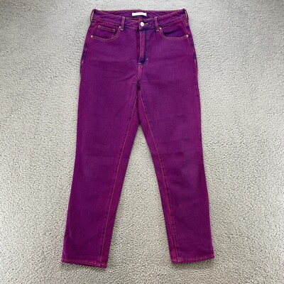 Pacsun Mom Jeans Womens Size 26 Purple 90s High Rise Contrast 100% Cotton 