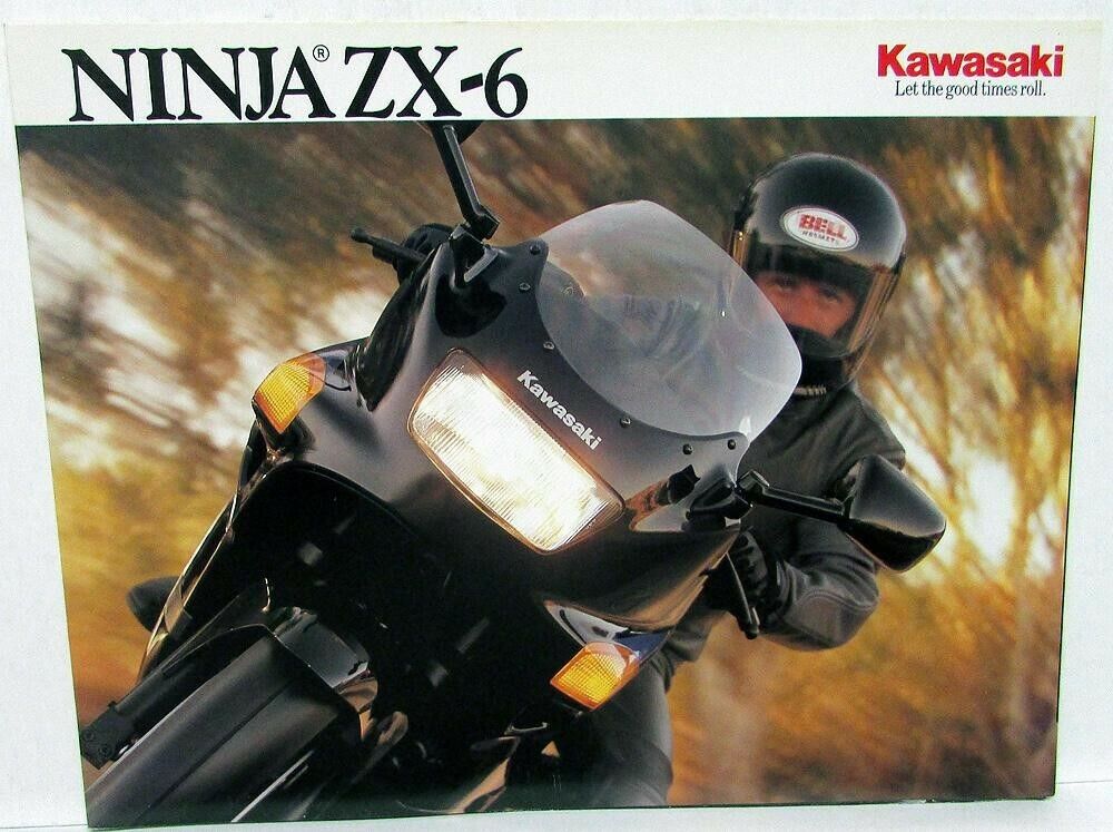 1990 Kawasaki Ninja ZX-6 Motorcycle Dealer Sales Brochure 1990 Kawasaki Ninja ZX-6 Motorcycle Dealer Sales Brochure