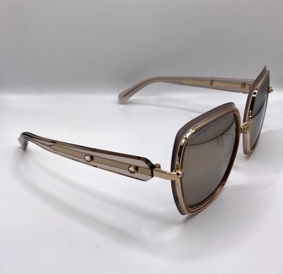Gafas de sol Swarovski SK 395-D 72C beige dorado espejado marco de plástico 56-19-140 St Foto 3 de 4