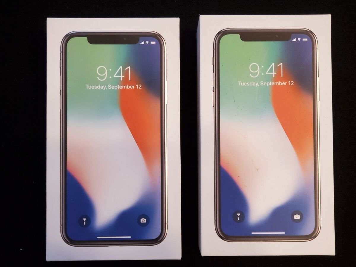 2 PACK EMPTY RETAIL BOX ONLY Apple iPhone X, Silver, 256GB 2 PACK EMPTY RETAIL BOX ONLY Apple iPhone X, Silver, 256GB