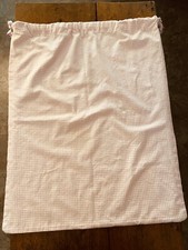 pottery Barn pink/ white gingham laundry bag